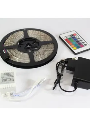 Светодиодная лента многоцветная 3528 rgb 5 м led c пультом
