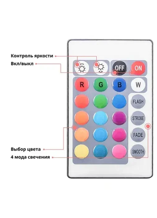 Светодиодная лента многоцветная 3528 rgb 5 м led c пультом