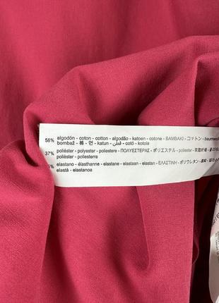 Zara повседневное платье розовое платье мини миди cos рубашка на длинный рукав maje коттон хлопок поплин9 фото