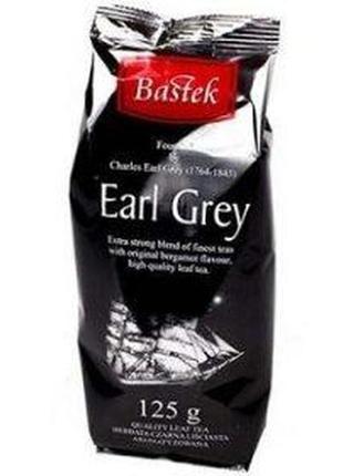 Чай черный листовой bastek earl grey с бергамотом, 125 г, польша