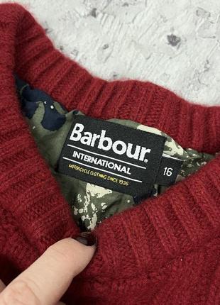 Свитер шерстяной черешневый barbour international5 фото