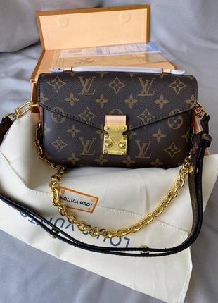 Сумка louis vuitton pochette metis женская луи витон сумочка кожа почет метис1 фото