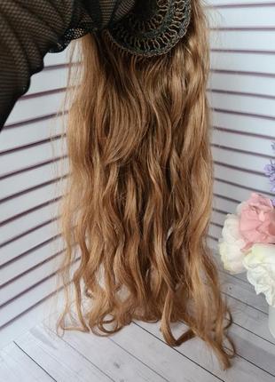 Редкость шикарный хвост шиньон из 100% натуральных словянских волос.6 фото