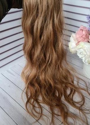 Редкость шикарный хвост шиньон из 100% натуральных словянских волос.7 фото