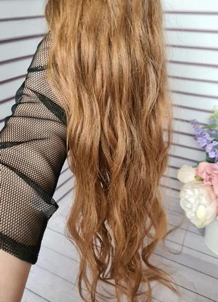 Редкость!шикарный хвост шиньон  100% натуральный словянский волос.8 фото