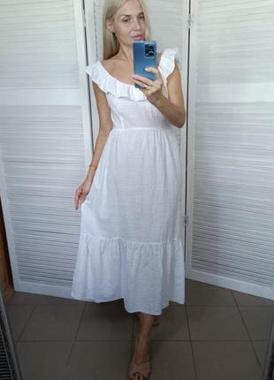 Біла сукня сарафан міді primark котон
