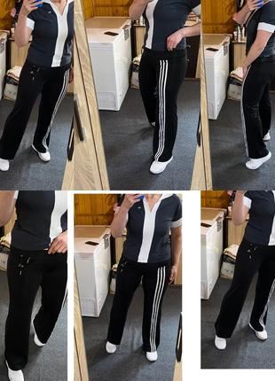 Стильные широкие спортивные штаны с лампасами ,adidas,p.36-382 фото