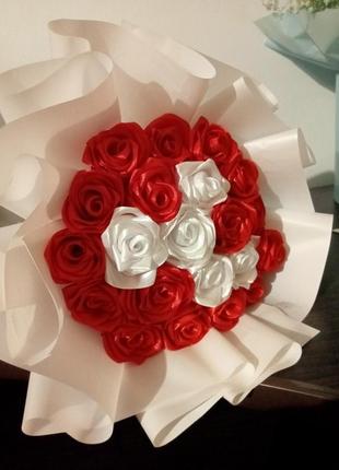 Букеты из атласной ленты