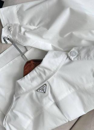 Новая коллекция от prada 2024 рубашка куртка пуговицы в камнях7 фото