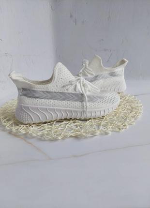 Невероятно классные лёгкие кроссовки/мокасины в белом цвете, топ продаж, размер 37-413 фото