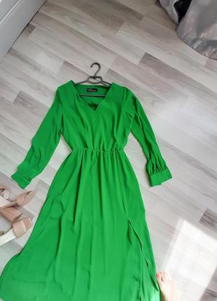 Вечірній довге зелене плаття4 фото