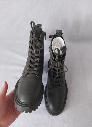 Кожаные ботинки zara, 37 р9 фото