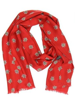 Christian fischbacher шелковый шарф палантин цветочный принт эдельвейс /709/1 фото