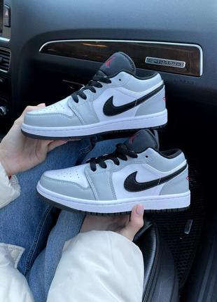 Кроссовки air jordan 1 low light smoke grey