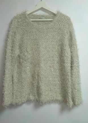 Теплый свитер травка с пайетками 18-20/54-56 размера1 фото