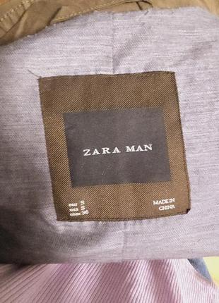 Zara man тренч мужской размер с цвет хаки4 фото