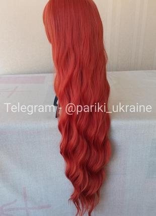 Длинная волнистая парик, новая, с чёлкой, термостойкая, парик2 фото