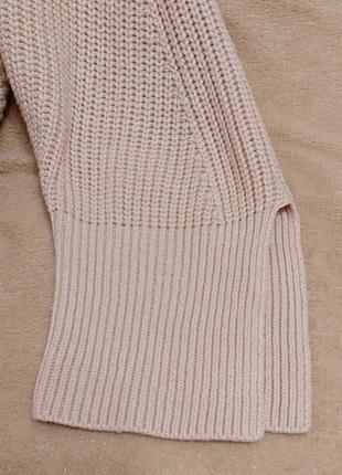 Вязаный свитер женская бежевая персиковая кофта topshop3 фото