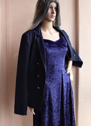 Оксамитова синя вінтажна сукня плаття платье6 фото