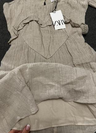 Неймовірна сукня плаття на літо льон серце zara 11-12р, 13-14 р 8 р, 128см, 152см5 фото