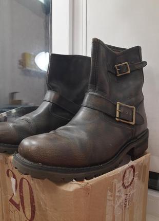 Ботинки кожа, рабочая обувь, оригинал на широкую ногу