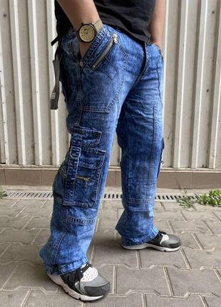 Джинсы мужские коттоновые с накладными карманами "карго" vigoocc, турция (дм 1137-1(5749)4 фото