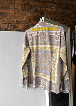 Etro made in italy women’s premium multicolor 49 long sleeve shirt женская, премиальная рубашка на длинный рукав3 фото