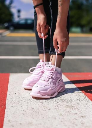 Кросівки balenciaga triple s clear sole pink7 фото