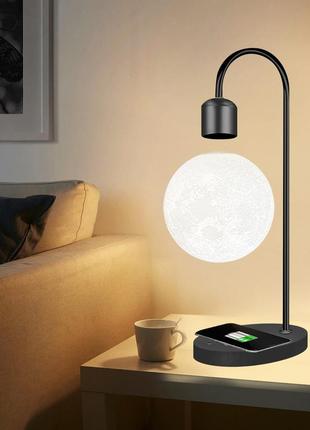 Ночник в виде луны, лампа настольная сенсорная, луна 3d moon lamp, висящая в воздухе лампа