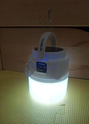 Акумуляторний кемпінговий ліхтар лампа-ліхтарик із сонячною панеллю, ліхтарики з функцією power bank 10 годин4 фото