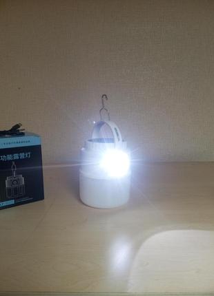 Акумуляторний кемпінговий ліхтар лампа-ліхтарик із сонячною панеллю, ліхтарики з функцією power bank 10 годин9 фото