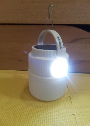 Акумуляторний кемпінговий ліхтар лампа-ліхтарик із сонячною панеллю, ліхтарики з функцією power bank 10 годин5 фото