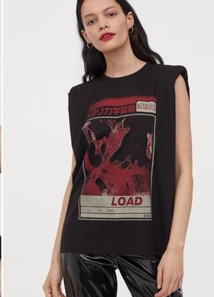 Эксклюзивная футболка h&m metallica батал этикетка2 фото