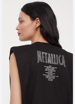 Эксклюзивная футболка h&m metallica батал этикетка4 фото