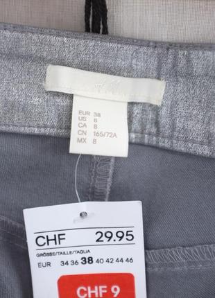 Серебристые джинсы скинни от h&amp;m размер xs6 фото