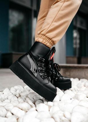 Кроссовки puma x fenty by rihanna sneaker boot “black”2 фото