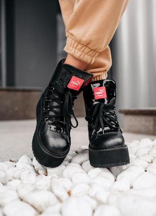 Кроссовки puma x fenty by rihanna sneaker boot “black”8 фото