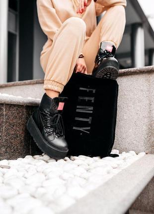 Кроссовки puma x fenty by rihanna sneaker boot “black”9 фото