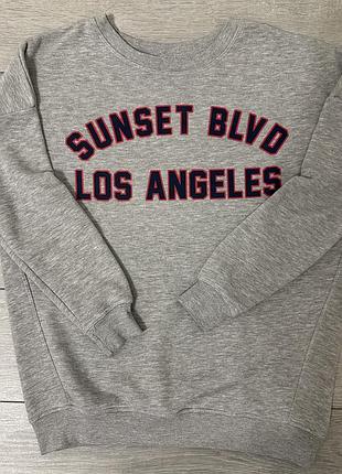 Світшот жіночій сірий new look los angeles, розмір 44
