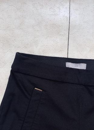 Зауженные черные брендовые штаны брюки скинни с высокой талией h&m, 36 размер.6 фото