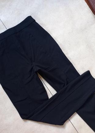 Зауженные черные брендовые штаны брюки скинни с высокой талией h&m, 36 размер.7 фото