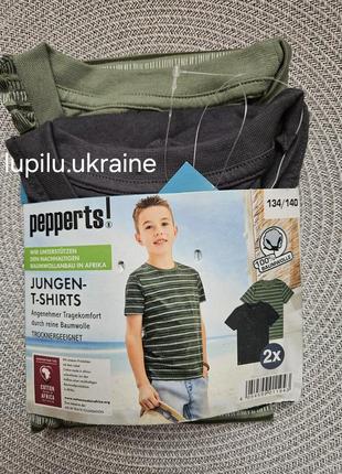 Pepperts набір футболок на хлопчика 134/140 р комплект футболка 2 шт на мальчика набор