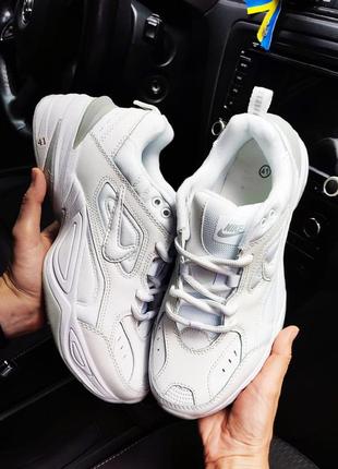 Женские кроссовки nike m2k tekno white белые1 фото