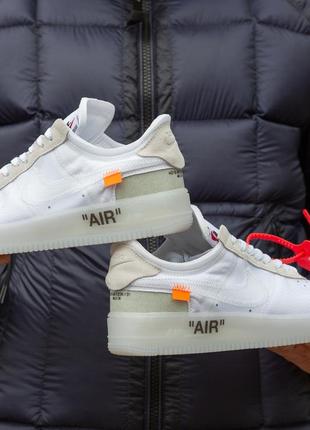 Кроссовки nike air force x off white8 фото