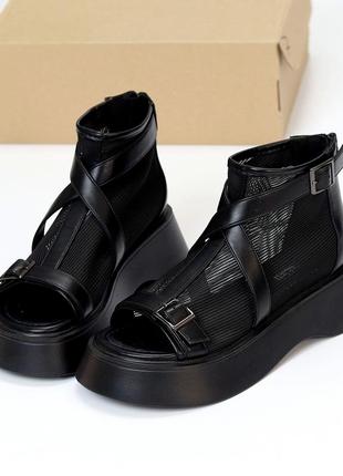 Ультра модні чорні літні черевики люкс колір в асортименті6 фото