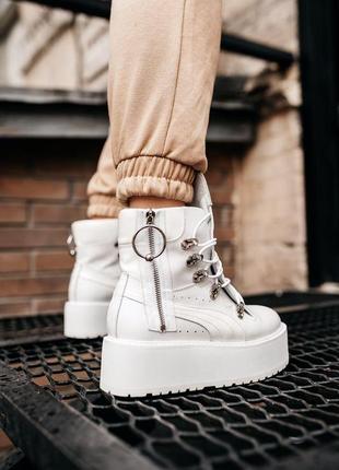 Кроссовки puma x fenty by rihanna sneaker boot “white”2 фото