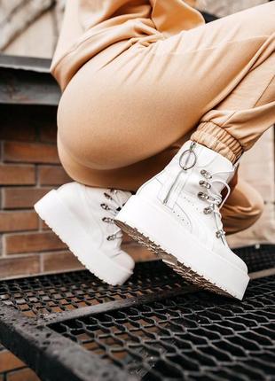 Кроссовки puma x fenty by rihanna sneaker boot “white”3 фото