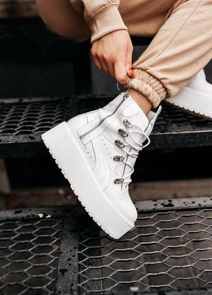 Кроссовки puma x fenty by rihanna sneaker boot “white”5 фото