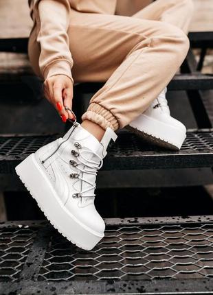 Кроссовки puma x fenty by rihanna sneaker boot “white”7 фото