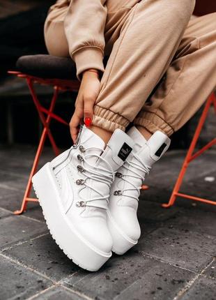 Кроссовки puma x fenty by rihanna sneaker boot “white”6 фото